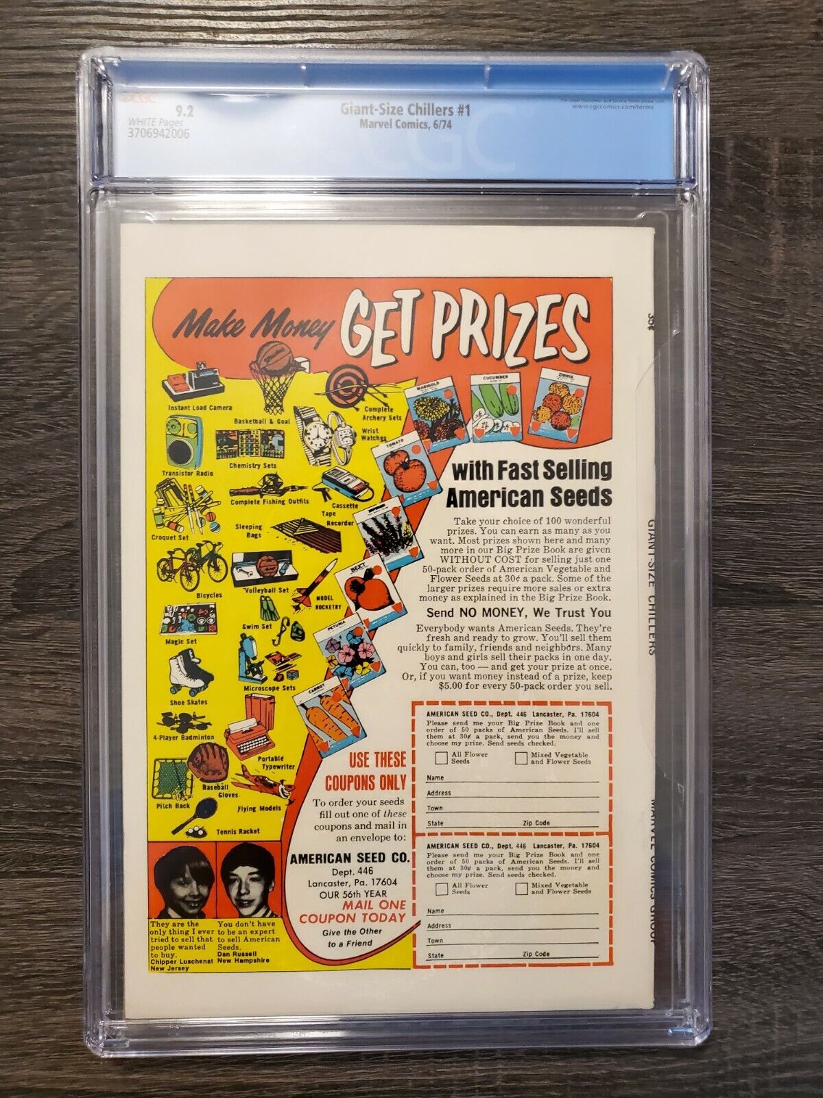 Giant-Size Chillers # 1 (1974) - CGC 9.2 White Pages - High Grade, Nice!
