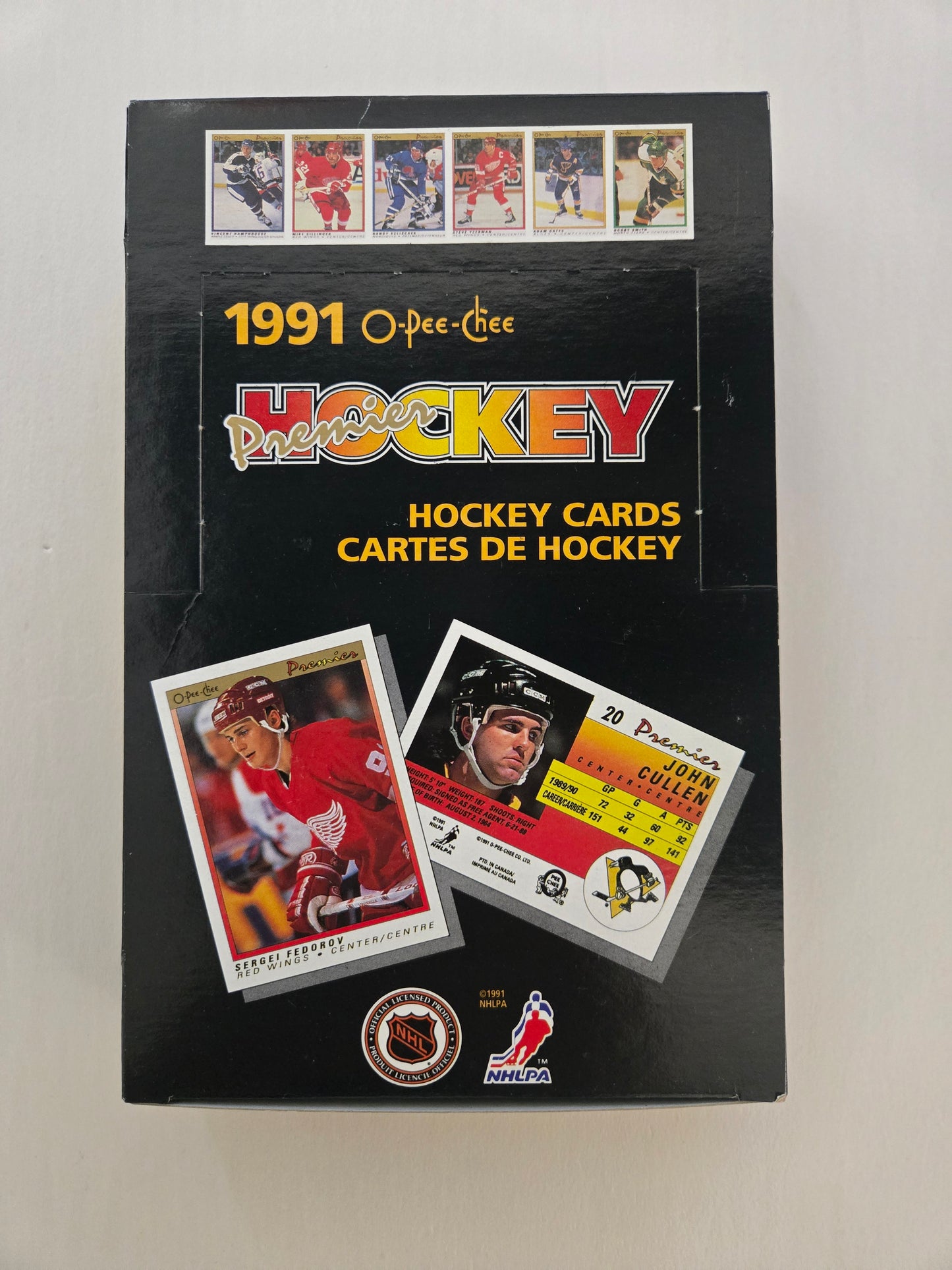1990-91 O-PEE-CHEE Premier Hockey Box w/Packs Unopened