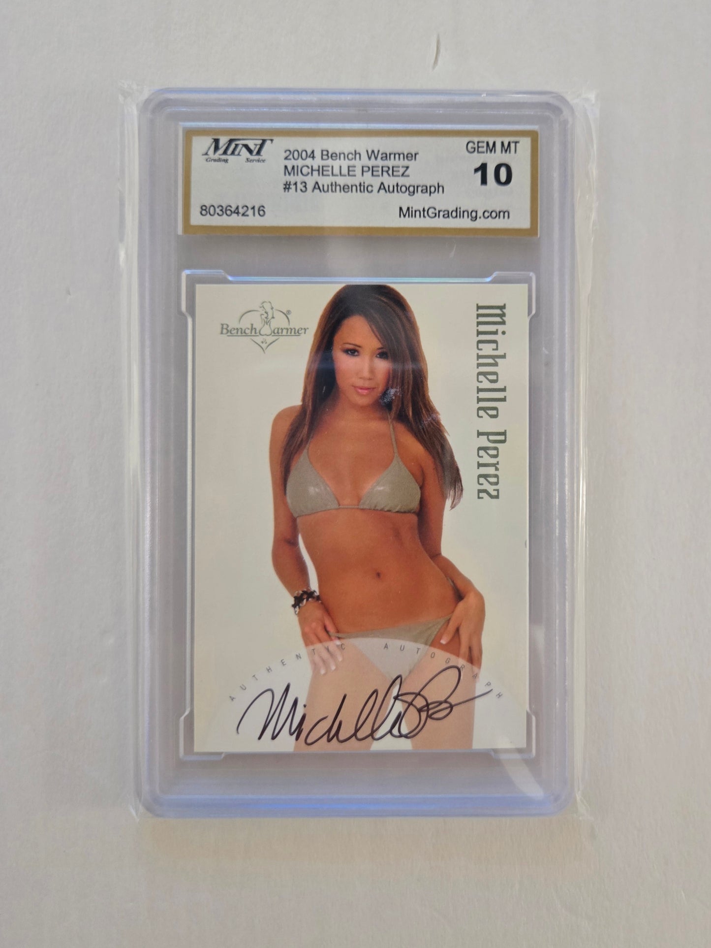 2004 BenchWarmer - Michelle Perez Autograph 13 of 20  Mint Grading 10