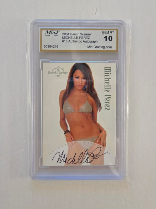 2004 BenchWarmer - Michelle Perez Autograph 13 of 20  Mint Grading 10