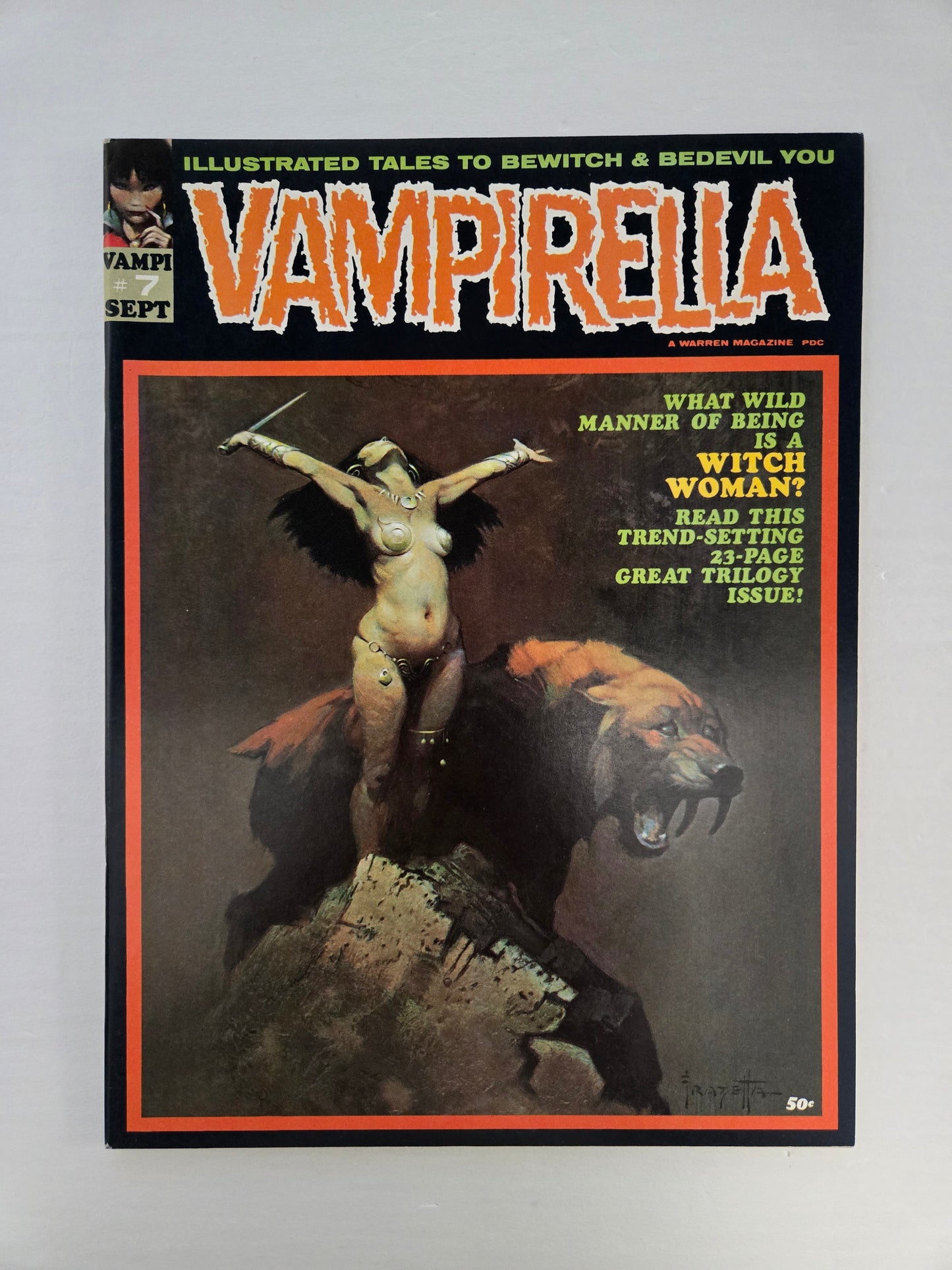 Vampirella # 7 Frank Frazetta Cover (1970) Magazine