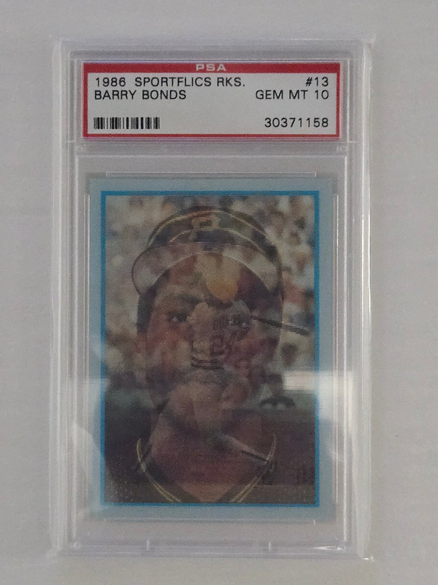 Barry Bonds RC | 1986 Sortflics Rookies # 13 | Graded PSA Gem Mint 10