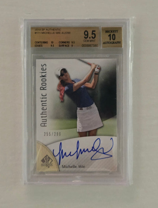 Michelle Wie RC Auto | 2014 SP Authentic 255/299 | Graded BGS 9.5 Gem Mint